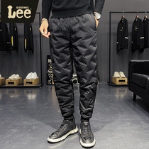 GOOMIL LEE winter down pants mens Korean version of the trend loose straight plus size thickened casual overalls sports pants