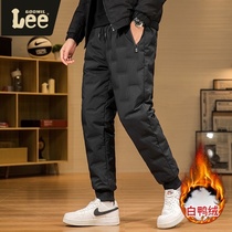 GOOMIL LEE winter casual down pants mens loose trend wear large size thin thickened warm sports pants