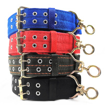 Double-row buckle large dog dog neckline Horse dog Kim Maud Shepherd dog collar Medium Dog Dog Traction Rope Neck neck ring