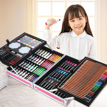 Childrens drawing tool painting watercolor pen set big set of art learning brush gift box supplies Primary School students gift