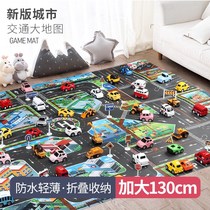New children City traffic simulation scene map toy car parking lot Road crawling game mat
