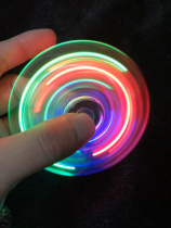 Fingertip gyro colorful class boring glowing finger Crystal gyro adult decompression female male rotating educational toy