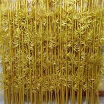 Simulation gold bamboo Simulation gold bamboo Chinese wedding stage props Golden bamboo pole Golden bamboo leaf partition