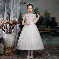 Childrens dress Princess dress girl high-end catwalk flower girl wedding girl dress piano performance dress dress