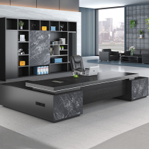Simple modern double cabinet boss office desk and chair combination president room furniture manager desk single atmospheric class table