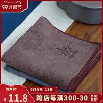 Thickened tea towel tea table cloth Zen square printed tea tablecloth kung fu tea set tea tray accessories special towel Rag