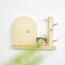 Nordic style solid wood switch stickers home decoration Shield switch socket creative log switch protective cover wall stickers