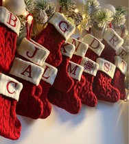 Export Genuine Amazon Knitted Socks Gift Bags Christmas Socks Small Socks Letters Wool Socks Holiday Decorations
