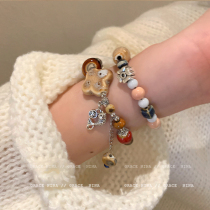 ten Sea Breeze ~ Ceramic Strings Beads Hand Strings Light Extravagant and Exquisite Lovers Bracelet Girls 2023 New Cute Hand Accessories