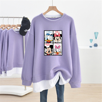 Fake two autumn and winter bottling gestation Fashion new plus suede Long sleeves pregnant woman Long sleeves Weater blouse Chauma
