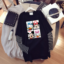 Maternity dress Korean version of long sleeve loose t-shirt shirt cotton large size spring and autumn fashion tide hot mom wear