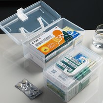Household transparent split first aid kit small transparent drug storage box portable convenient large capacity