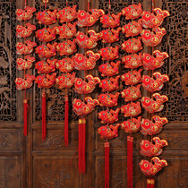 Fu Zi Bend Fish Decoration Products New Year Chinese New Year Pendant Hanging Decoration Housewarming New Residence Shopping Mall venue layout supplies