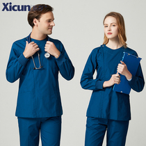 Depository Handwashing operating room Female short sleeve brushed doctor Nursing nurse Long cuff cavity Dental work Suit Split Suit