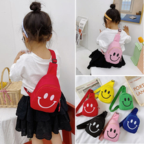 Smiley girl shoulder bag 2021 new summer childrens backpack