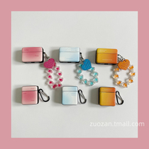 Korean wind ins gradient love bracelet airpods Protective case airpodspro earphone case Apple airpods2 second generation wireless Bluetooth earphone case silicone soft shell pr