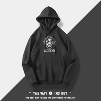 Ross joint name NBA American oversize basketball hooded sports sweater mens coat autumn and winter plus velvet tide card