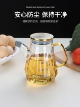 bincoo glass oil jug kitchen home oil tank jug seasoning bottle large capacity oil storage not hanging oil leak proof small oil bottle