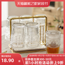 ins Wind sunflower glass set cute Net red high value milk tea cup household living room water Cup Female