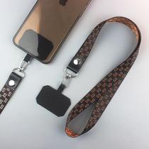 Mobile phone hanging rope female neck fixed card mobile phone shell metal buckle solid mobile phone chain wide version
