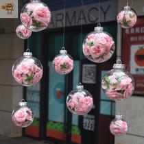 Summer Paper Fan Flower Mall Supermarket Jewelery Storefront Shop Window Hanger Clothing Shop Holiday Arrangement Decorative Summer Pendant