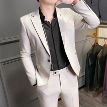 Suit mens suit trend handsome Casual groom married spring and autumn Korean version of slim suit coat