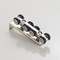  Silent glass wooden door hanging rail track pulley 4 wheels hanging pulley Sliding door pulley Sliding door sliding rail hanging wheel 2 price