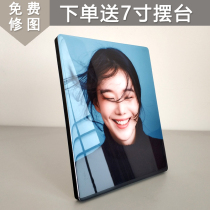 Tablet photo enlargement hanging on the wall portrait photography work framed frameless thin plate painting production mobile phone photo printing