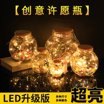 Light-emitting constellation small wishes bottle fitted with fine sand star bottle glass glass glass slide