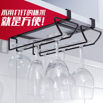 Ou Runzhe cabinet under-hanging red wine cup holder kitchen double row wine glass upside down hanging rack hanging tall cup holder
