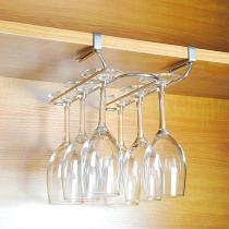 4th generation 304 stainless steel red wine cup holder household nail-free hanging glass shelf hanging cup upside down high foot cup holder