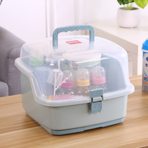 Japan high-end PP baby bottle storage box Baby supplies drain cup drying rack tableware milk powder storage box