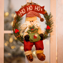 Christmas decorations wreath door hanging wall hanging home bedroom wall hanging shopping mall shop scene layout hanging ornaments