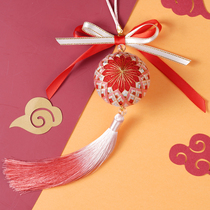 Hand Bow Ball DIY New Hand Material Bag Handmade Embroidered Diy Fragrant Sack Key Buckle Car Hang Accessories Chinese Wind Hand For Gifts
