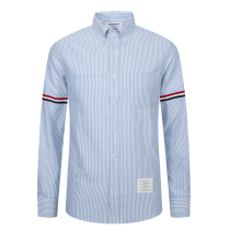 Japanese version of THOM BROWNE SPRING STRIPED LONG-sleeved SLIM-fit SHIRT Business casual shirt mens and womens TB jacket