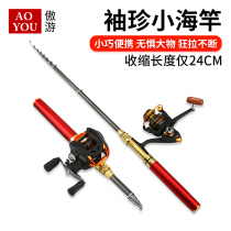 Pen fishing rod sea Rod set water drop wheel full set of long-cast small sea pole single rod small Luya ultra-short portable raft fishing rod