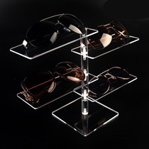 Transparent acrylic glasses display rack Multi-layer rotating display rack Sunglasses sunglasses holder props