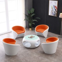 Nordic office sofa Simple modern light luxury meeting room Business fashion office sofa Coffee table