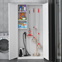 Stainless steel tool cleaning cabinet Single and double door sanitary cabinet iron with lock Steel mop broom cabinet cleaning storage cabinet