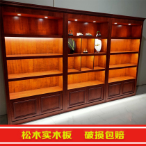 Vintage solid wood Jewelry bag Jade Antique Buddha statue Tea tobacco and wine jewelry Certificate shelf display cabinet