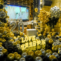 Birthday decoration Scene Placement party girls and girls Happy KTV parties Men and women Friends background wall Topic balloons