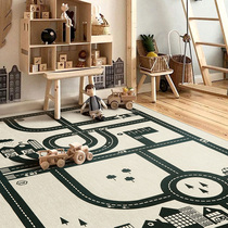 Childrens room carpet cute cartoon car track living room bedroom home floor mat girl boy room bedside