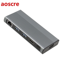 USB C Hub M 2 SSD Enclosure HDMI-Compatible USB3 1 RJ45 PD T