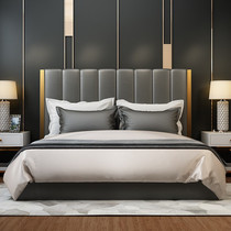 American paint metal bedside backrest soft bag plate luxury headboard 1 8 m fabric leather art bed custom