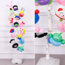 Balloon column bracket Floor-to-ceiling indoor scene layout Floating balloon tree display shelf Night market stall