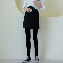 Pregnant woman woolen skirt autumn winter skirt belly base skirt A- line dress pregnant women skirt wear tide mother autumn dress