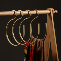 Light luxury S-shaped round garment rack hook aluminum alloy storage garment support multifunctional household seamless garment hanger