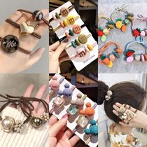 Take two hair three Korean version of hair rope tie hair leather band ins cute Hairband ball head boyfriend rubber band hair accessories female