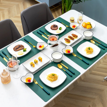 Light luxury Western tableware set home set set Nordic steak knife and fork spoon plate set couple double three-piece set