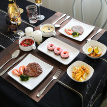 European Western style knife and fork plate set Creative net red tableware full set of simple Western style steak plate Couple home